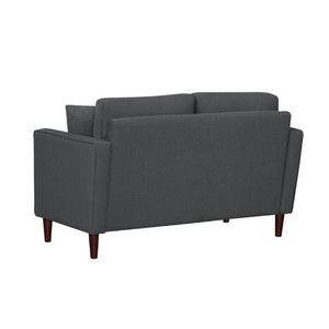 English Elm Contemporary Button Tufted Fabric Sofa and Loveseat Set for Polished Living Spaces Gray B011S02559