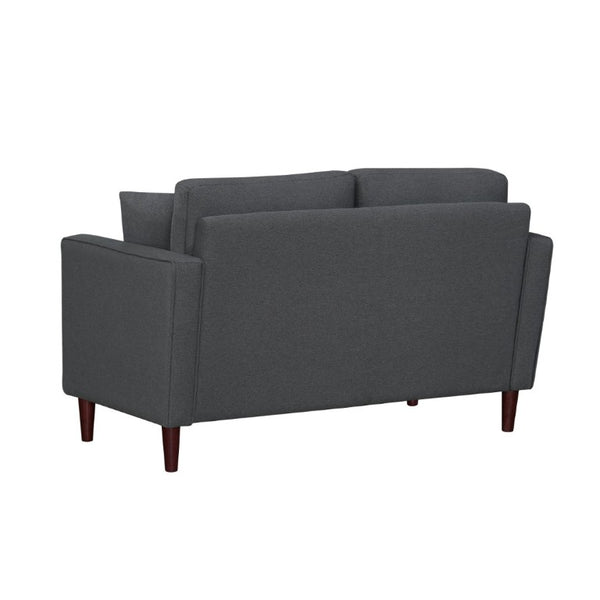 English Elm Contemporary Button Tufted Fabric Sofa and Loveseat Set for Polished Living Spaces Gray B011S02559