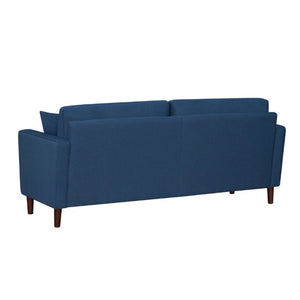 English Elm Contemporary Button Tufted Fabric Sofa and Loveseat Set for Polished Living Spaces Blue B011S02560