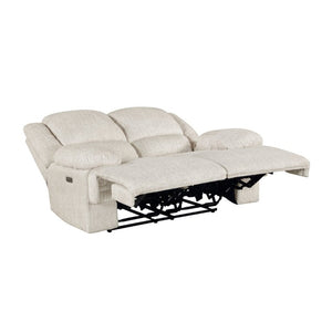 English Elm Modern Power Reclining 3Pc Living Room Set with USB Ports and Microfiber Seating B011S02563