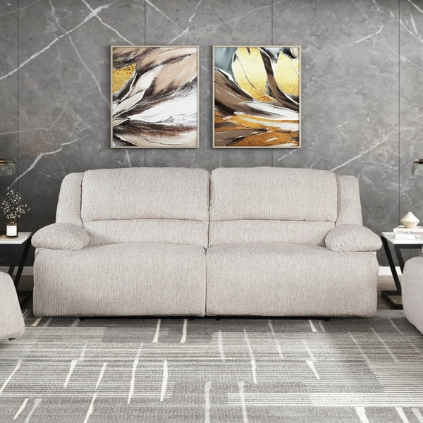 English Elm Modern Power Reclining 3Pc Living Room Set with USB Ports and Microfiber Seating B011S02563