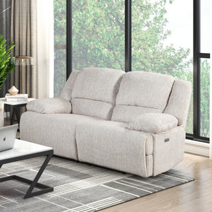 English Elm Modern Power Reclining 3Pc Living Room Set with USB Ports and Microfiber Seating B011S02563