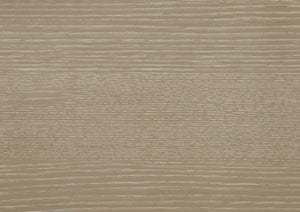 English Elm Modern Oak Veneer Extendable Dining Table with U-shaped Pedestal and Metallic Trim B011S02577