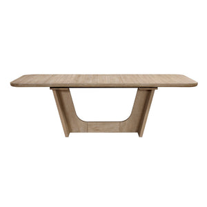 English Elm Beautiful Oak Veneer Extendable Dining Table Seats 8 Transitional Farmhouse Style B011S02581