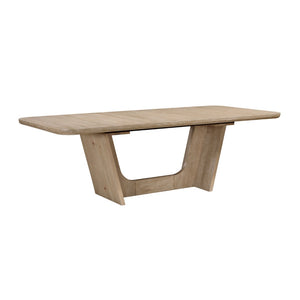 English Elm Beautiful Oak Veneer Extendable Dining Table Seats 8 Transitional Farmhouse Style B011S02581