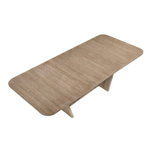 English Elm Beautiful Oak Veneer Extendable Dining Table Seats 8 Transitional Farmhouse Style B011S02581