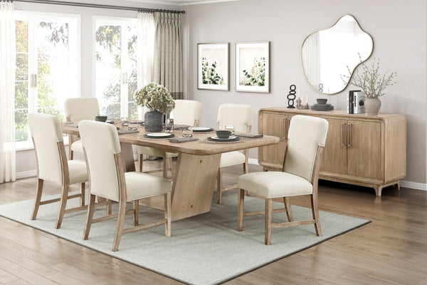 English Elm Beautiful Oak Veneer Extendable Dining Table Seats 8 Transitional Farmhouse Style B011S02581