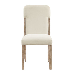 English Elm Beautiful Oak Veneer Extendable Dining Set with Chenille Chairs for Farmhouse Rooms B011S02582