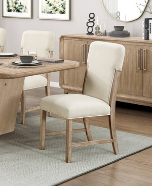 English Elm Beautiful Oak Veneer Extendable Dining Set Seven Piece Chenille Chairs Modern Farmhouse B011S02583