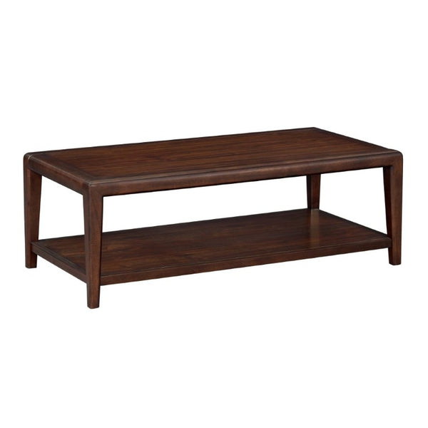 English Elm 3Pc Walnut Veneer Living Room Set with Brass Pulls Open Shelves Mid-Century Modern Style B011S02586