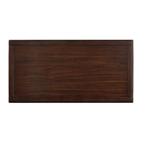 English Elm 3Pc Walnut Veneer Living Room Set with Brass Pulls Open Shelves Mid-Century Modern Style B011S02586
