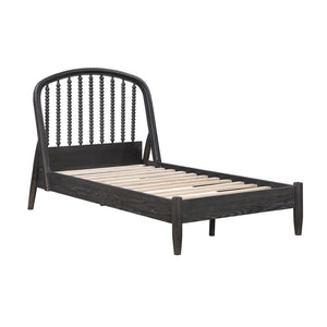 English Elm Elegant Spindle Arch Twin Platform Bed Espresso Wood Jenny Lind Farmhouse Frame B011S02587