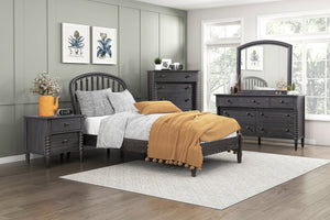 English Elm Elegant Spindle Arch Twin Platform Bed Espresso Wood Jenny Lind Farmhouse Frame B011S02587