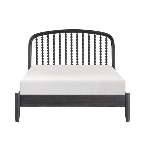 English Elm Elegant Espresso Platform Full Bed Spindle Headboard Farmhouse Wooden Frame B011S02588