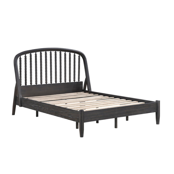 English Elm Elegant Espresso Platform Full Bed Spindle Headboard Farmhouse Wooden Frame B011S02588