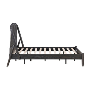 English Elm Elegant Espresso Platform Full Bed Spindle Headboard Farmhouse Wooden Frame B011S02588