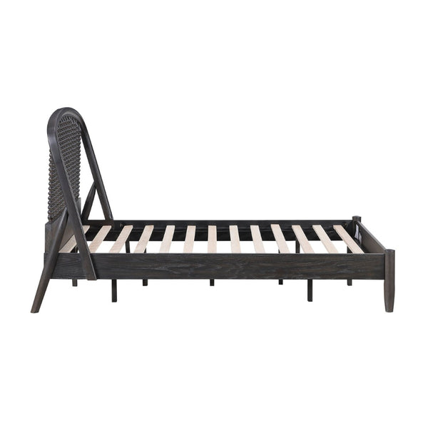 English Elm Elegant Espresso Platform Full Bed Spindle Headboard Farmhouse Wooden Frame B011S02588