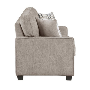 English Elm Contemporary Three Piece Living Room Set with Chenille Upholstery and Pocket Coil Support Taupe B011S02595