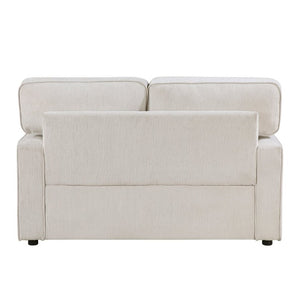 English Elm Contemporary Chenille Sofa and Loveseat Set with Pocket Coil Support for Living Rooms Beige B011S02597