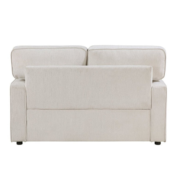 English Elm Contemporary Chenille Sofa and Loveseat Set with Pocket Coil Support for Living Rooms Beige B011S02597