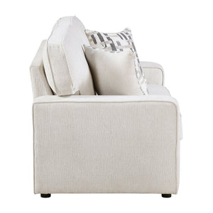 English Elm Contemporary Chenille Sofa and Loveseat Set with Pocket Coil Support for Living Rooms Beige B011S02597