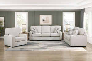 English Elm Contemporary Three Piece Living Room Set with Chenille Upholstery and Pocket Coil Support Beige B011S02598