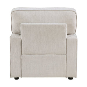 English Elm Contemporary Three Piece Living Room Set with Chenille Upholstery and Pocket Coil Support Beige B011S02598