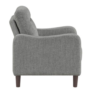 English Elm Modern Mid-Century Chenille Sofa Loveseat Chair Set with Pocket Coil Wood Frame Gray B011S02606