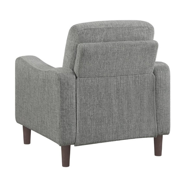English Elm Modern Mid-Century Chenille Sofa Loveseat Chair Set with Pocket Coil Wood Frame Gray B011S02606