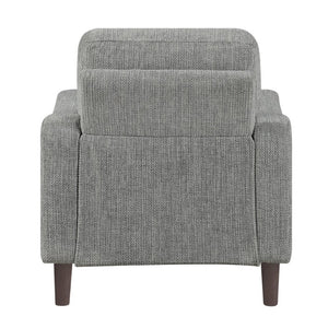 English Elm Modern Mid-Century Chenille Sofa Loveseat Chair Set with Pocket Coil Wood Frame Gray B011S02606