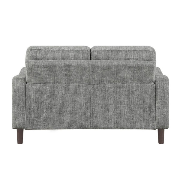 English Elm Modern Mid-Century Chenille Sofa Loveseat Chair Set with Pocket Coil Wood Frame Gray B011S02606