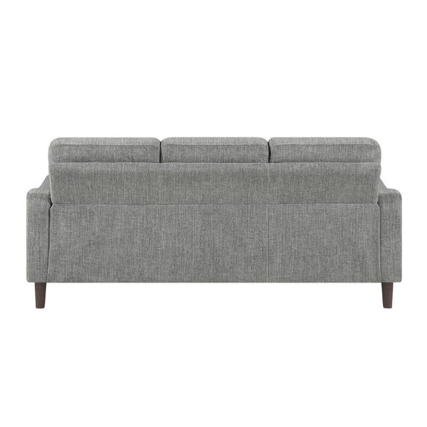 English Elm Modern Mid-Century Chenille Sofa Loveseat Chair Set with Pocket Coil Wood Frame Gray B011S02606
