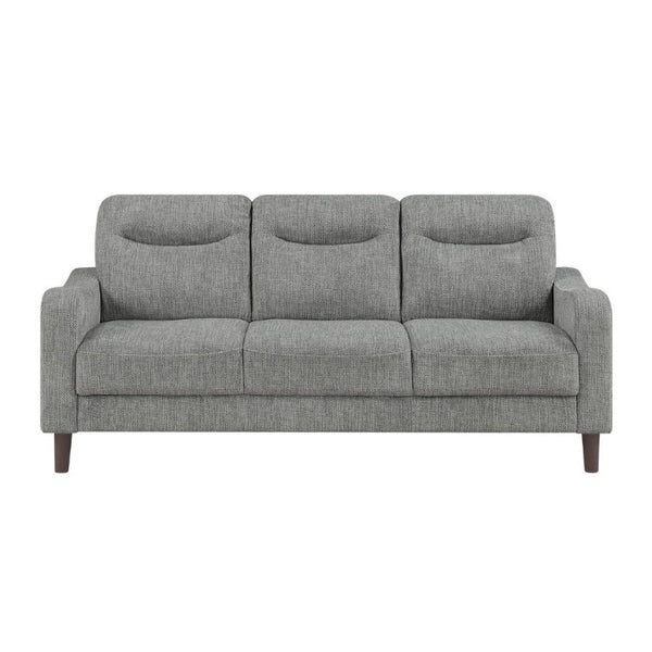 English Elm Modern Mid-Century Chenille Sofa Loveseat Chair Set with Pocket Coil Wood Frame Gray B011S02606