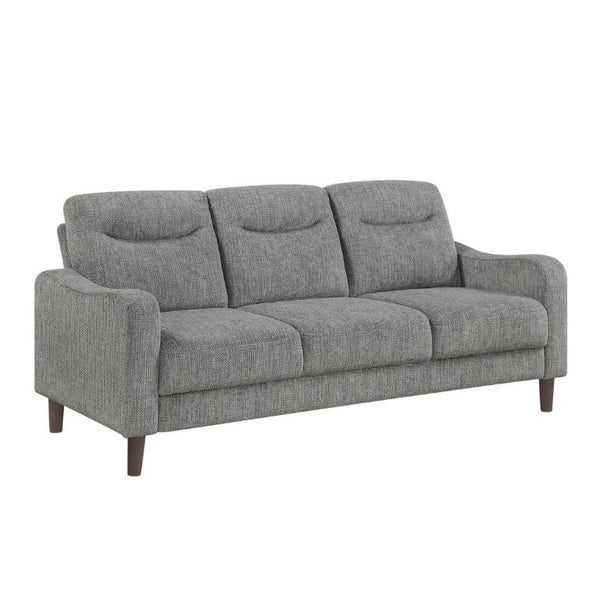 English Elm Modern Mid-Century Chenille Sofa Loveseat Chair Set with Pocket Coil Wood Frame Gray B011S02606