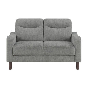 English Elm Modern Mid-Century Chenille Sofa Loveseat Chair Set with Pocket Coil Wood Frame Gray B011S02606