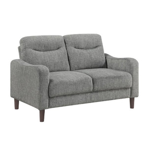 English Elm Modern Mid-Century Chenille Sofa Loveseat Chair Set with Pocket Coil Wood Frame Gray B011S02606