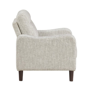 English Elm Modern Mid-Century Chenille Sofa Loveseat Chair Set with Pocket Coil Wood Frame Taupe B011S02608