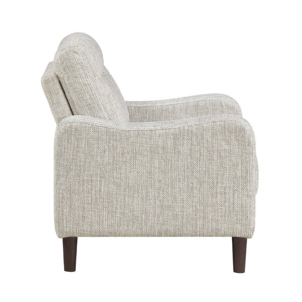 English Elm Modern Mid-Century Chenille Sofa Loveseat Chair Set with Pocket Coil Wood Frame Taupe B011S02608