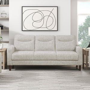 English Elm Modern Mid-Century Chenille Sofa Loveseat Chair Set with Pocket Coil Wood Frame Taupe B011S02608