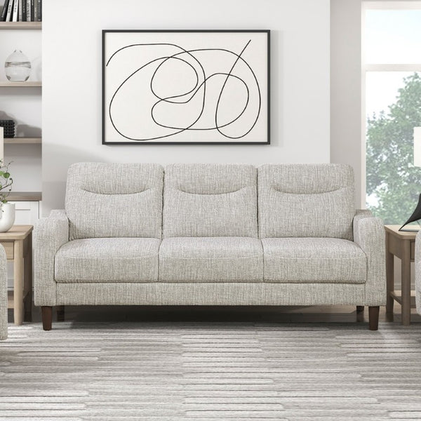 English Elm Modern Mid-Century Chenille Sofa Loveseat Chair Set with Pocket Coil Wood Frame Taupe B011S02608