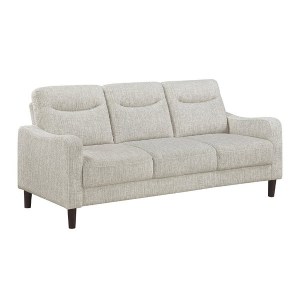 English Elm Modern Mid-Century Chenille Sofa Loveseat Chair Set with Pocket Coil Wood Frame Taupe B011S02608