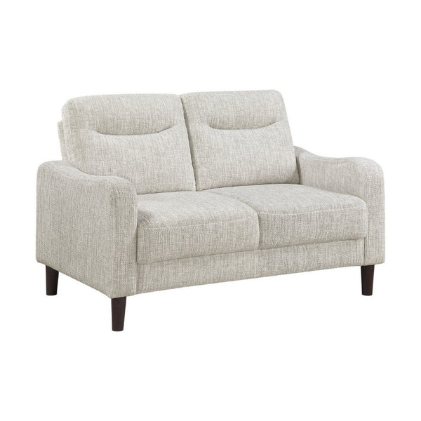 English Elm Modern Mid-Century Chenille Sofa Loveseat Chair Set with Pocket Coil Wood Frame Taupe B011S02608