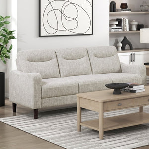 English Elm Modern Mid-Century Chenille Sofa and Loveseat Set with Pocket Coil Cushions for Living Rooms Taupe B011S02609