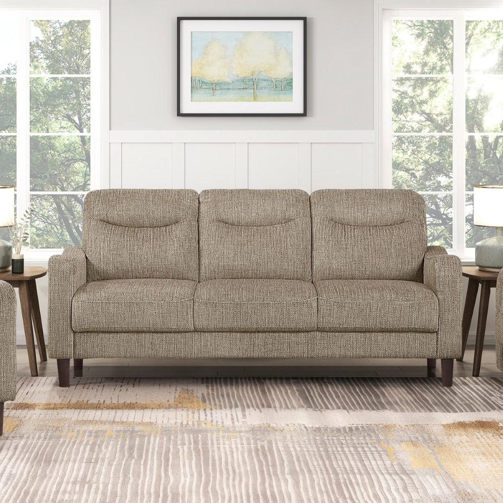 English Elm Modern Gray Chenille 3 Piece Living Room Set with Pocket Coils and Tapered Legs B011S02610