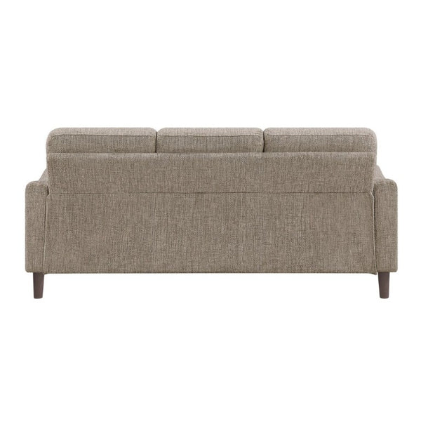 English Elm Modern Mid-Century Chenille Sofa and Loveseat Set with Pocket Coil Cushions for Living Rooms Brown B011S02611