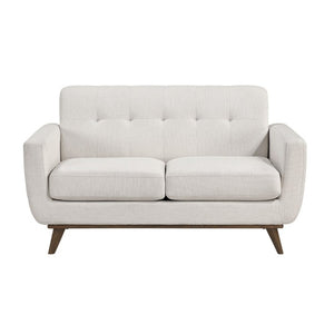 English Elm Contemporary Tufted Fabric Sofa Set with Pocket Coil Support and Solid Wood Legs B011S02617