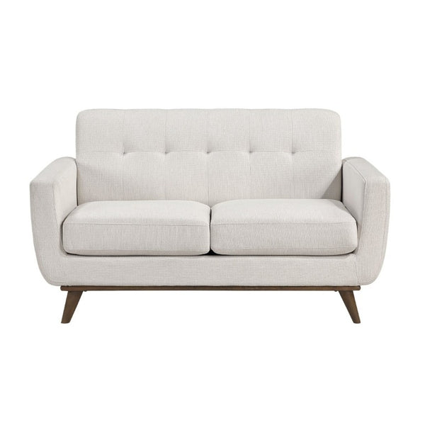 English Elm Contemporary Tufted Fabric Sofa Set with Pocket Coil Support and Solid Wood Legs B011S02617