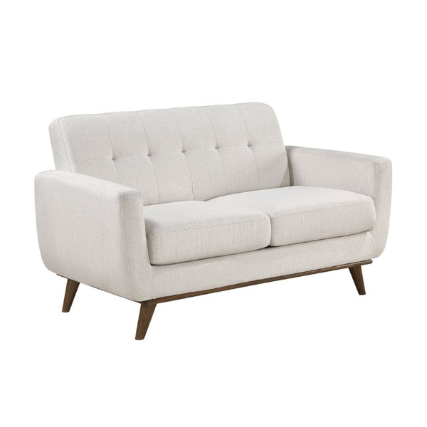 English Elm Contemporary Tufted Fabric Sofa Set with Pocket Coil Support and Solid Wood Legs B011S02617