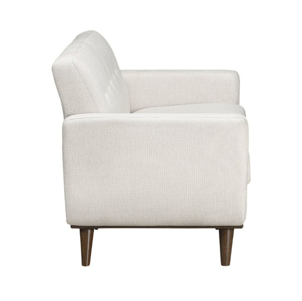 English Elm Contemporary Tufted Fabric Sofa Set with Pocket Coil Support and Solid Wood Legs B011S02617
