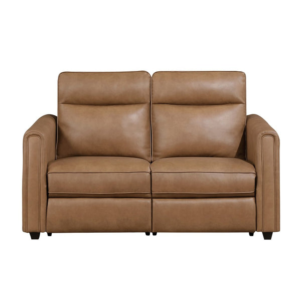 English Elm Modern Power Reclining Loveseat Faux Leather Zero Wall USB Charging Living Room B011S02623